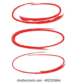 vector oval highlighter, circle highlighter set