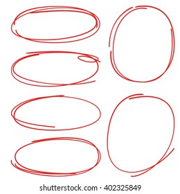 vector oval highlighter, circle highlighter set