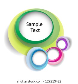 Vector oval shapes with place for your text