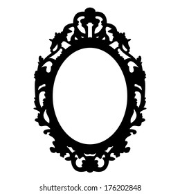 vector oval vintage frame