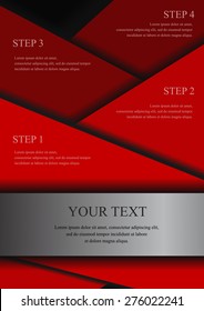 Vector : Overlap paper background and space for each step