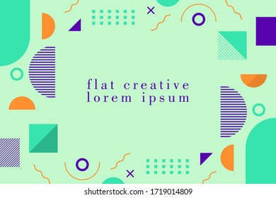 Vector overlay geometric design of trendy Memphis 80s-90s style. Abstract pop art color paint splash pattern background.