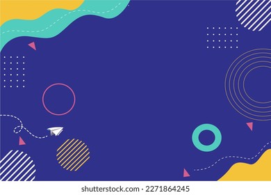 Vector overlay geometric design of trendy Memphis 80s-90s style Suitable for social media posts, mobile apps, banners design and web internet ads