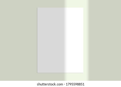 Vector overlay shadow effect. Blank and cards mock up. Summer sunlight template for design, advertising, invitation etc.