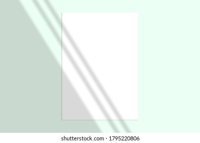 Vector overlay shadow effect. Blanks and cards mock up. Summer sunlight template for design, advertising, invitation etc.