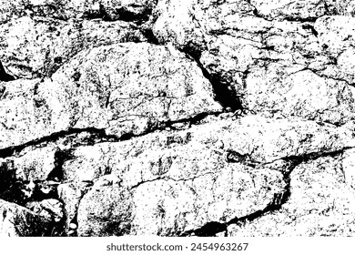 Vector superpuesto textura de piedras y rocas. Textura grunge de diferentes rocas. Piedras rotas y dañadas y escombros.