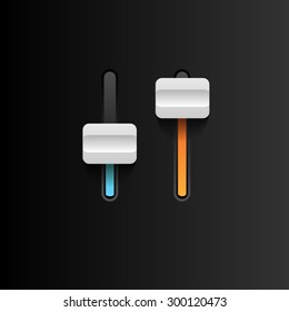 Vector ower sliders. Vector Toggle Switches 