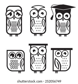 Vector owl collection