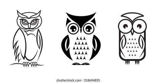 Vector owl collection