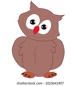 Vector of an owl design on white background, Bird. Animal. Wildlife. Easy editable layered vector illustration.