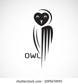 Vector of an owl design on white background, Bird, Wild Animals, Vector illustration. Easy editable layered vector illustration.