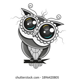 Vector of an owl design on white background, Bird. Animal. Wildlife. Easy editable layered vector illustration.