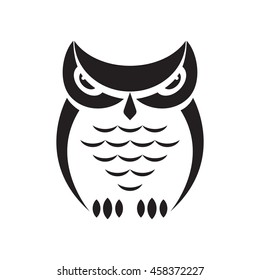 Vector owl design on white background.