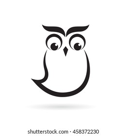 Vector owl design on white background.
