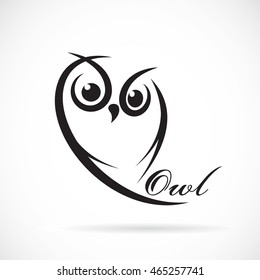 Vector of owl design on white background.