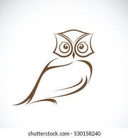 Vector of an owl design on white background, Wild Animals.