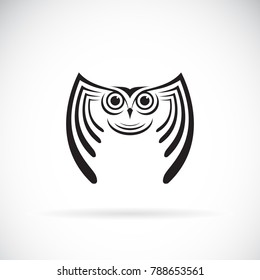 Vector of an owl design on white background. Bird logo. Wild Animals. Easy editable layered vector illustration.