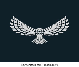 Vector of an owl design,. Wild Animals. Bird logo or icon. Easy editable layered vector illustration.