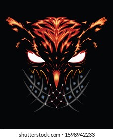 vector owl. the fire owl illustration