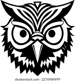 vector owl head illustration can be used for various purposes, such as in logo design