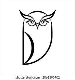 Vector of an owl icon design, Bird. Animal. Wildlife. vector illustration on white background.