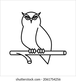 Vector of an owl icon design, Bird. Animal. Wildlife. vector illustration on white background.