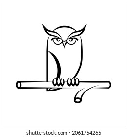 Vector of an owl icon design, Bird. Animal. Wildlife. vector illustration on white background.