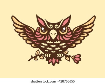 Vector owl illustration