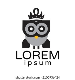 vector owl illustration design, suitable for flat design animal illustration logo icon