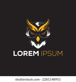 Vector owl illustration free logo design