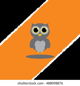 Vector owl illustration Halloween 
