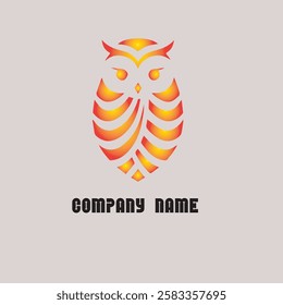 Vector owl logo for libraries and bookstores.