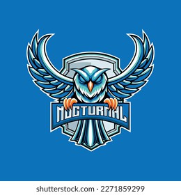 Vectorowl-Maskottlogo für Sport und Sport einzeln