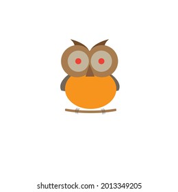 vector owl minimalist illustration or flat image