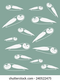 Vector owl pattern (Can be used as texture for cards, invitations, DIY projects, web sites or for any other design) 