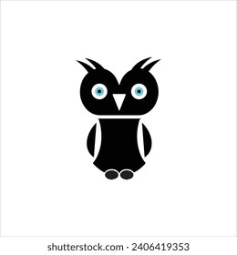 vector owl simple mascot logo template design illustration