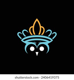 vector owl simple mascot logo template design illustration