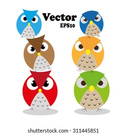 Vector Owls happy
