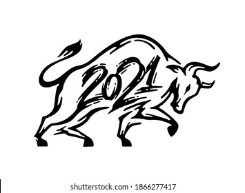 Bull Logo Vectorbull Illustrationsimple Style Design Stock Vector ...