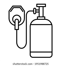 Vector Oxygen Outline Icon Design
