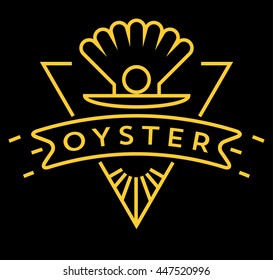Vector Oyster Icon with Linear Style