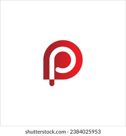 Vector P letter logo design.