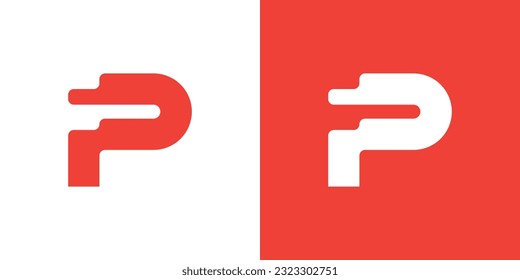 Vector P logo template design