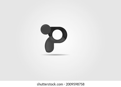 Vector P logo is unique. Unique logotype design for luxury corporate brand