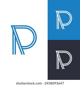 Vektorgrafik P moderne Initial Letter Logo Design Vektorgrafik Paket Es wird für welches Unternehmen oder brand geeignet sein 