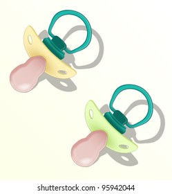 Vector pacifier, baby dummy