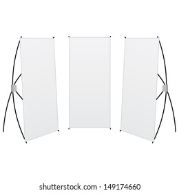vector pack banner x-stands display isolated