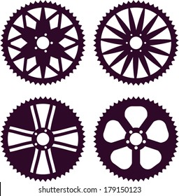 Vector pack of bike rear sprocket 