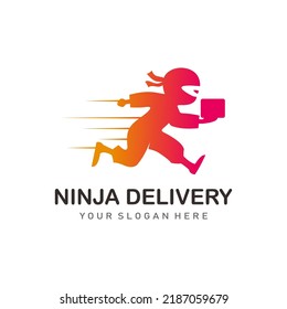 vector pack delivery ninja logo