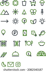 vector pack of icons for website or business on white background